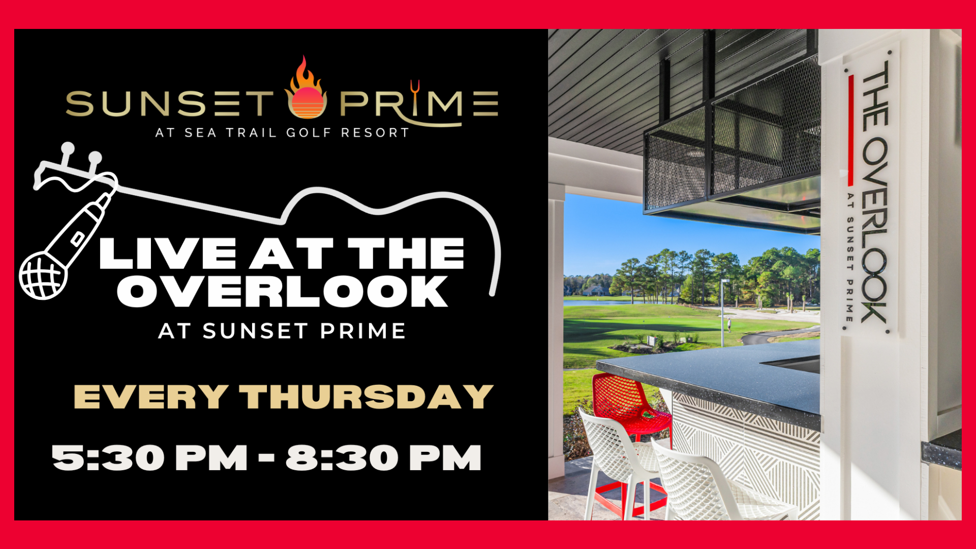 live music at the overlook sunset prime sea trail golf resort