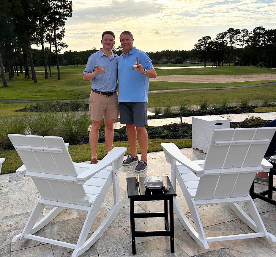 cigars and bourbon at sunset prime-sea trail golf resort- sunset beach nc