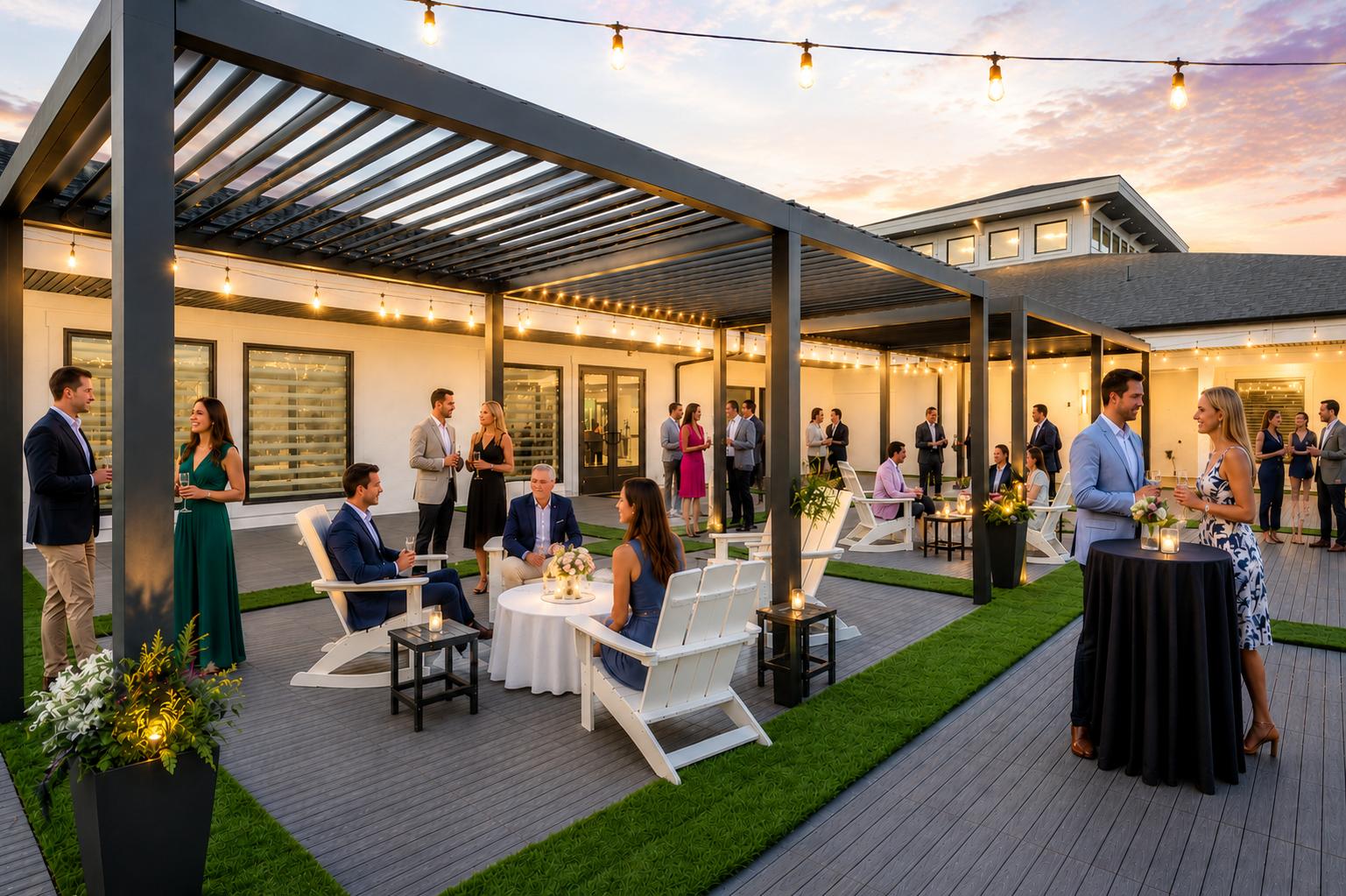 nset prime pergola- cocktail gathering-sea trail golf resort-sunset beach nc
