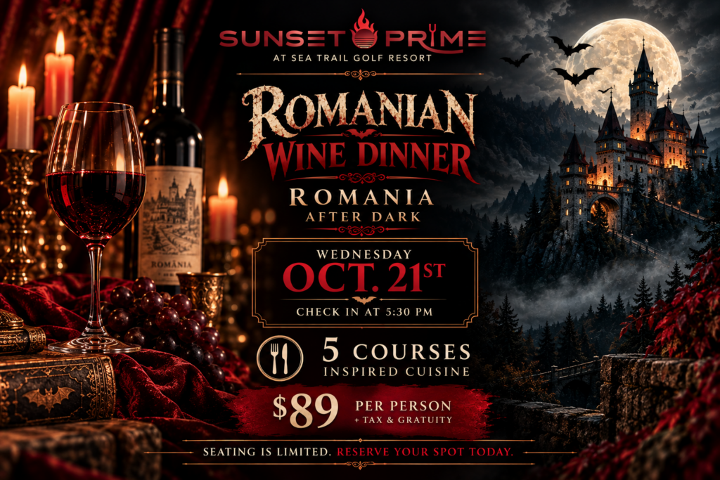 Events@ Sea Trail Golf Resort-Sunset Prime-Wine Dinner
