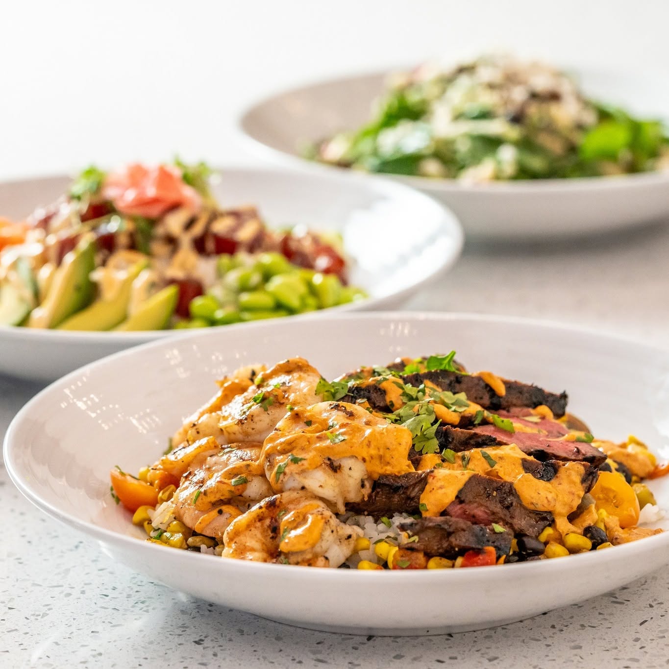 Freshly prepared entrées at Sea Trail