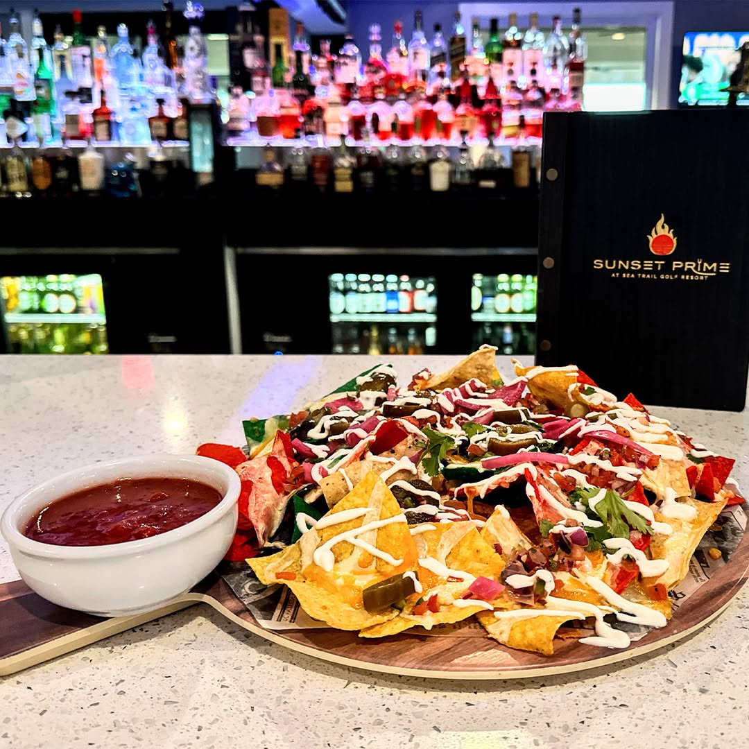 Freshly prepared nachos